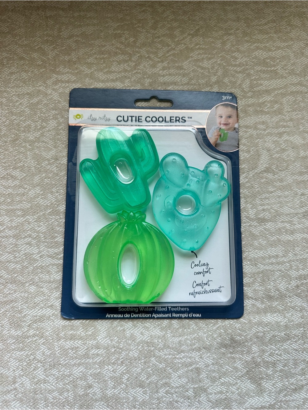 Itzy Ritzy Cutie Coolers Water-Filled Teethers in Light Green and Teal